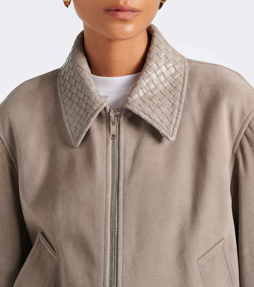 Intrecciato Suede Blouson Jacket