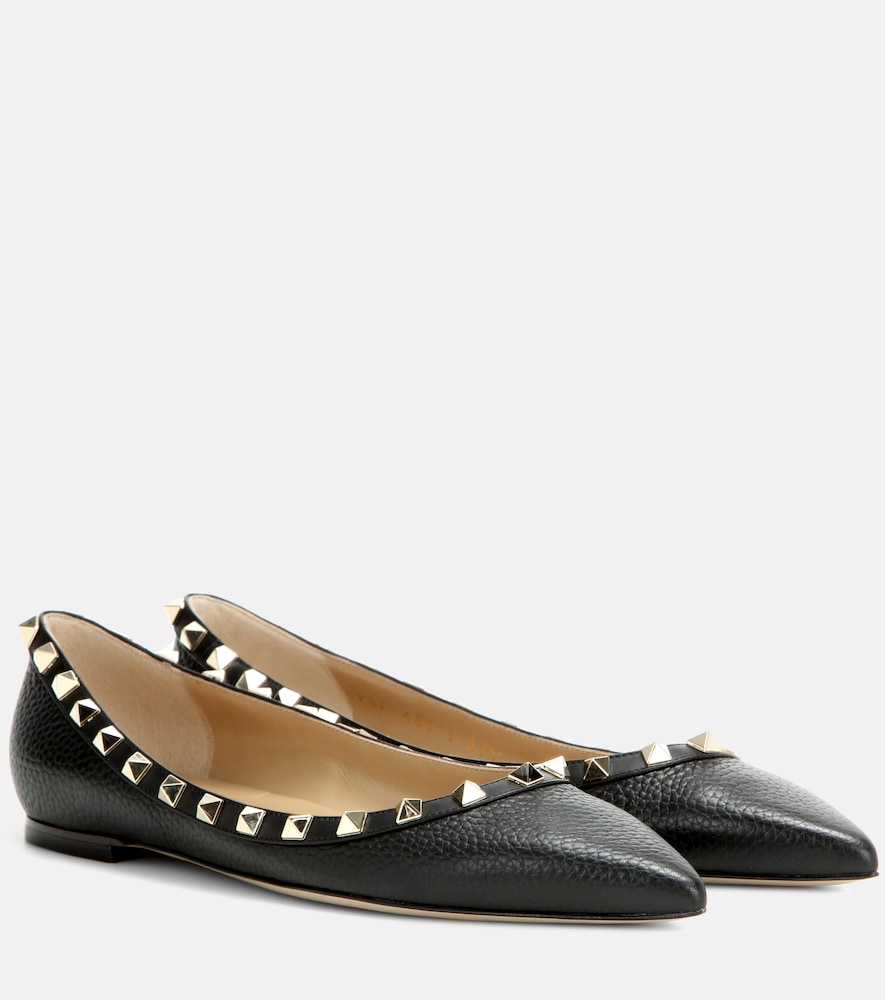 Valentino Garavani Rockstud leather ballet flats - Women's Shoes