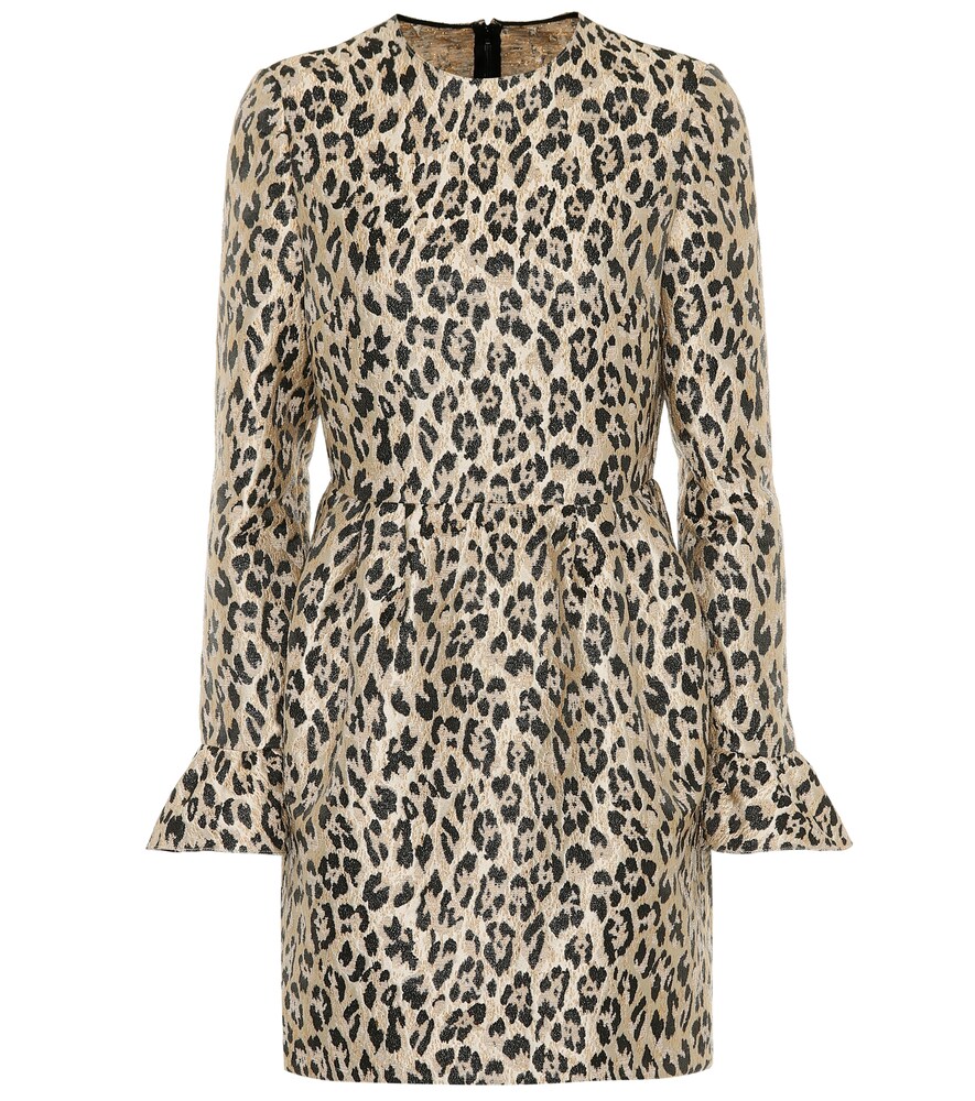 Valentino Valentino leopard brocade dress