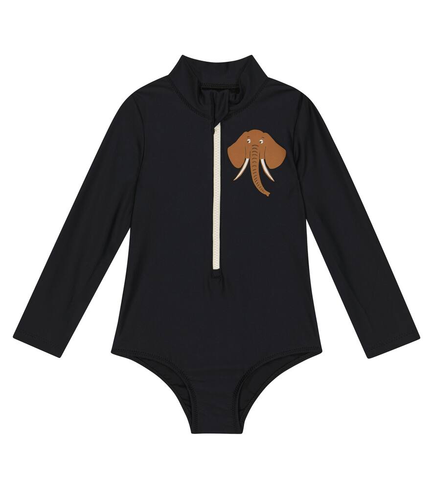 Mini Rodini Elephant print rashguard swimsuit