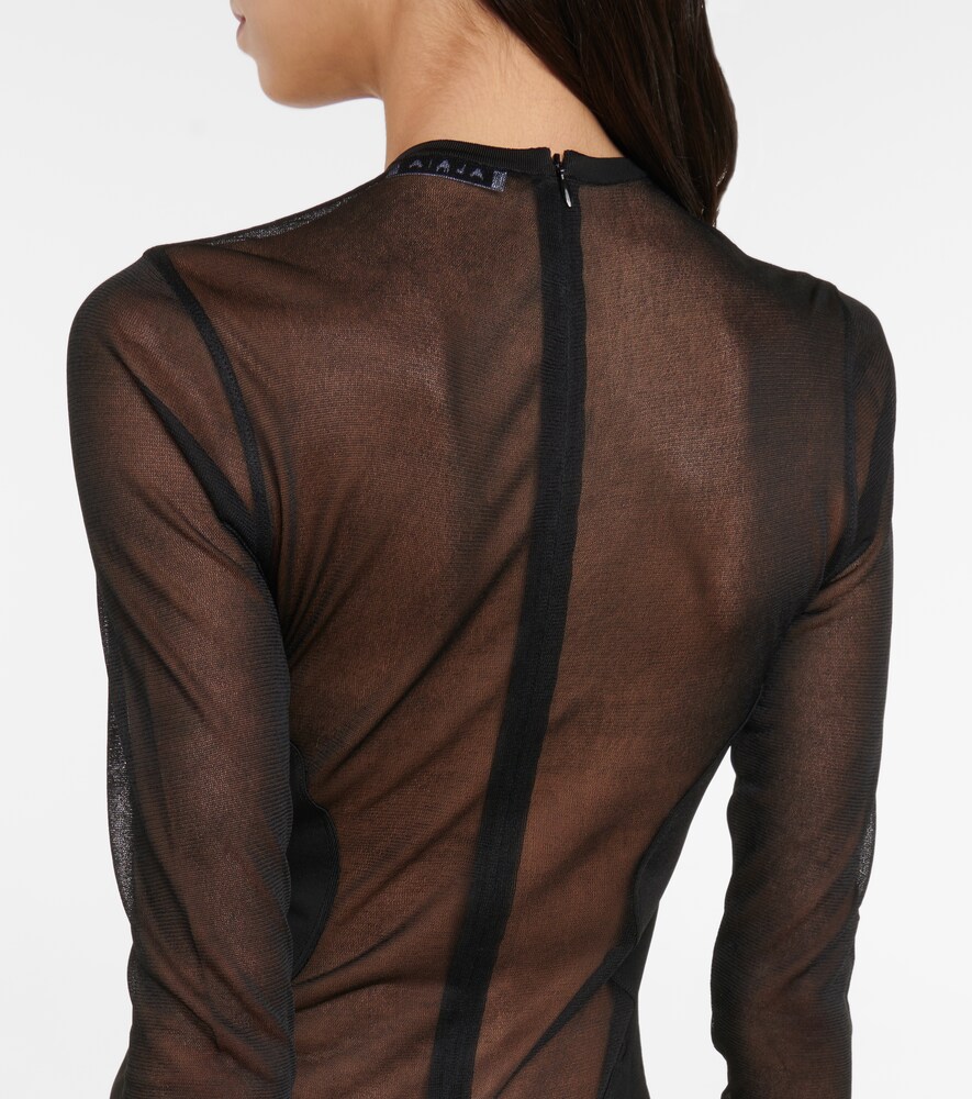  Alaia Alaia Semi-sheer Paneled Minidress 