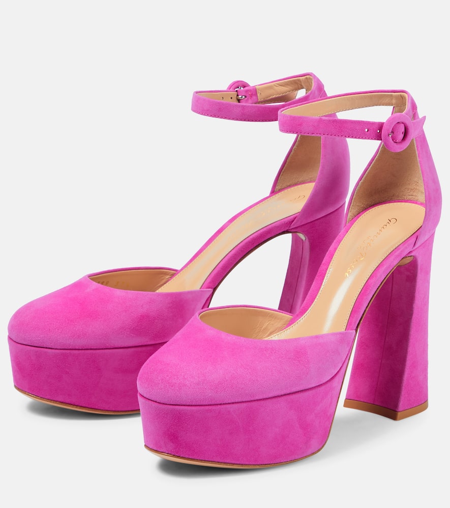 Gianvito Rossi Woman Pumps Fuchsia Size 11 Leather In Purple