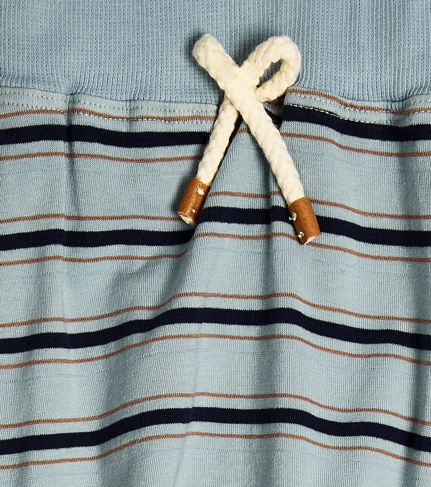 1+ In The Family Baby Alfred Striped Cotton Sweatpants In Nantucket