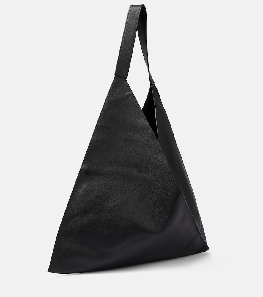 Khaite Sara Medium Leather Tote Bag In Black