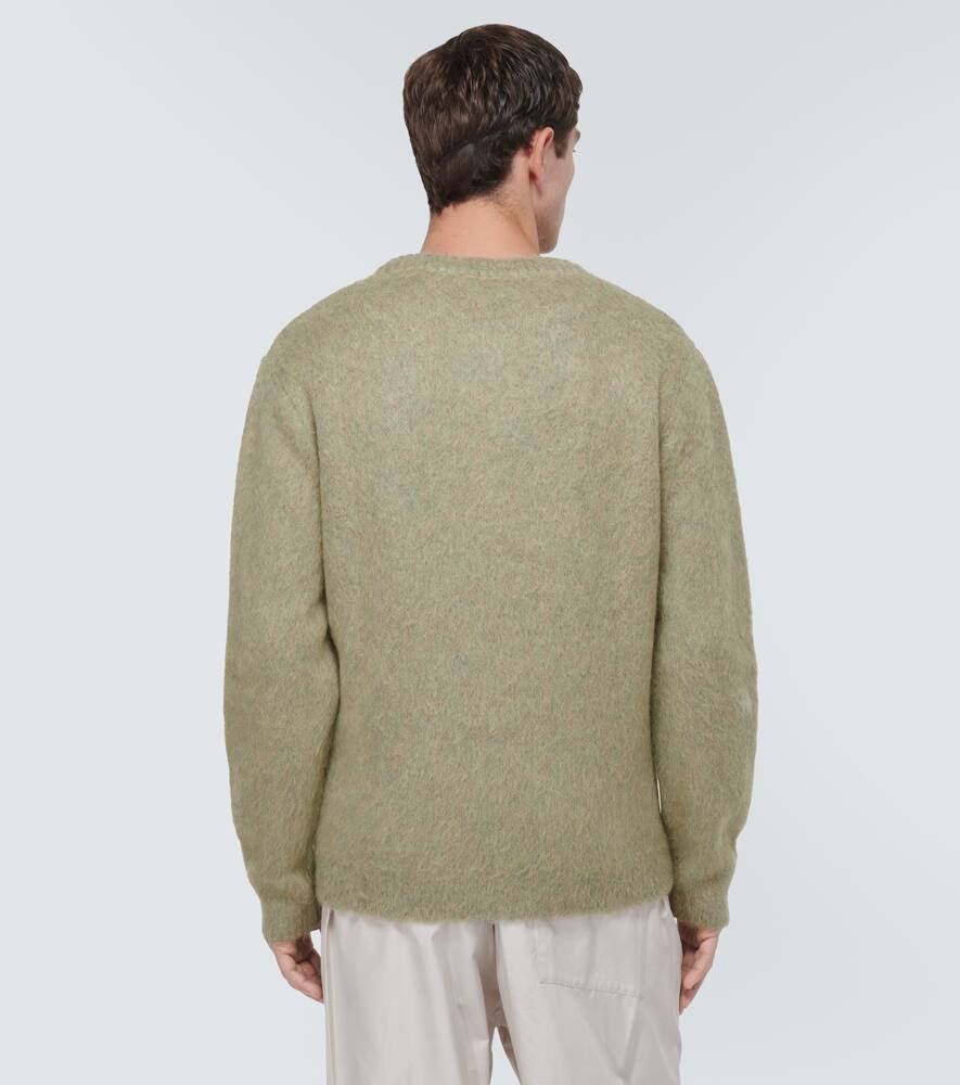 Lemaire Crew-neck Brushed-effect Jumper In Green