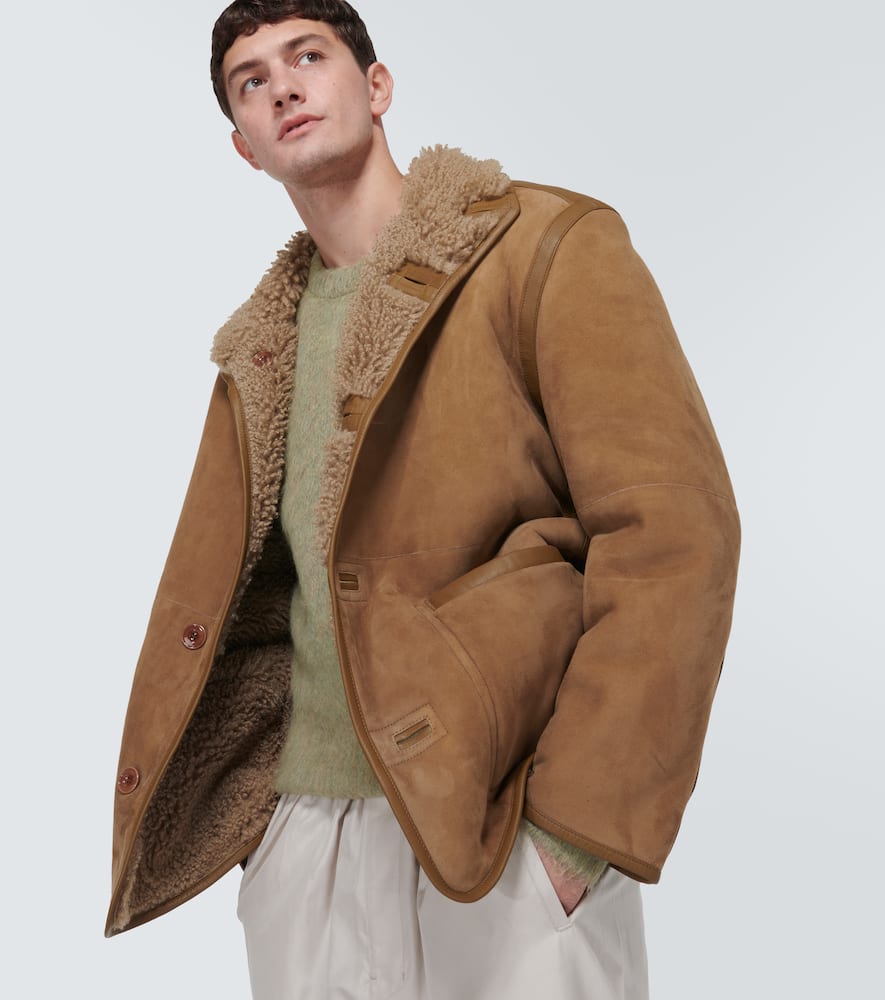 Lemaire Crew-neck Brushed-effect Jumper In Green