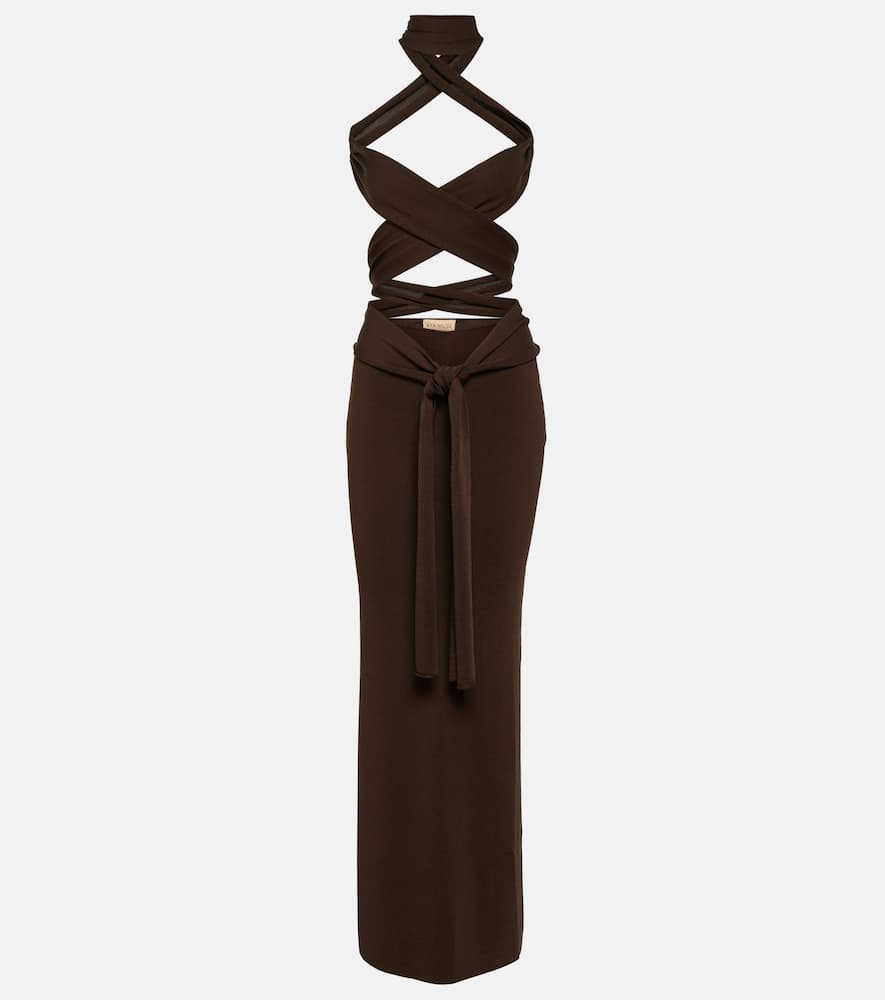 Aya Muse Sinu cutout halterneck maxi dress