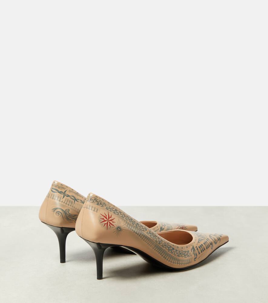 Jimmy Choo X Jean Paul Gaultier Tattoo Leather Pumps In Beige