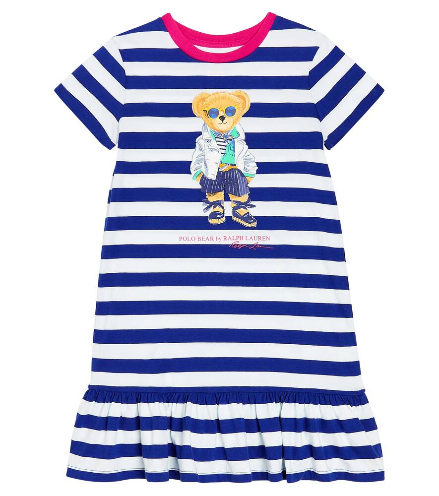 Polo Ralph Lauren Kids Polo Bear striped cotton dress