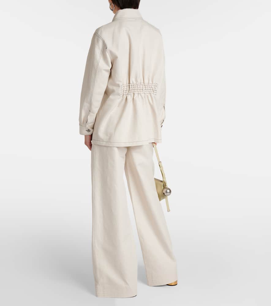 Max Mara Single-breasted Casual Jacket In White