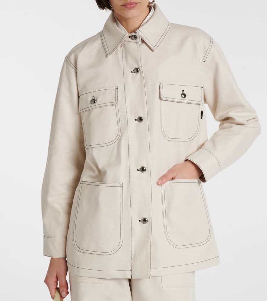 Max Mara Single-breasted Casual Jacket In White
