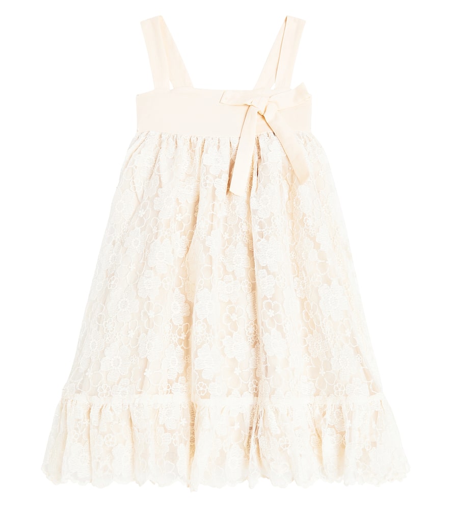 Petite Amalie Polka dot tulle dress