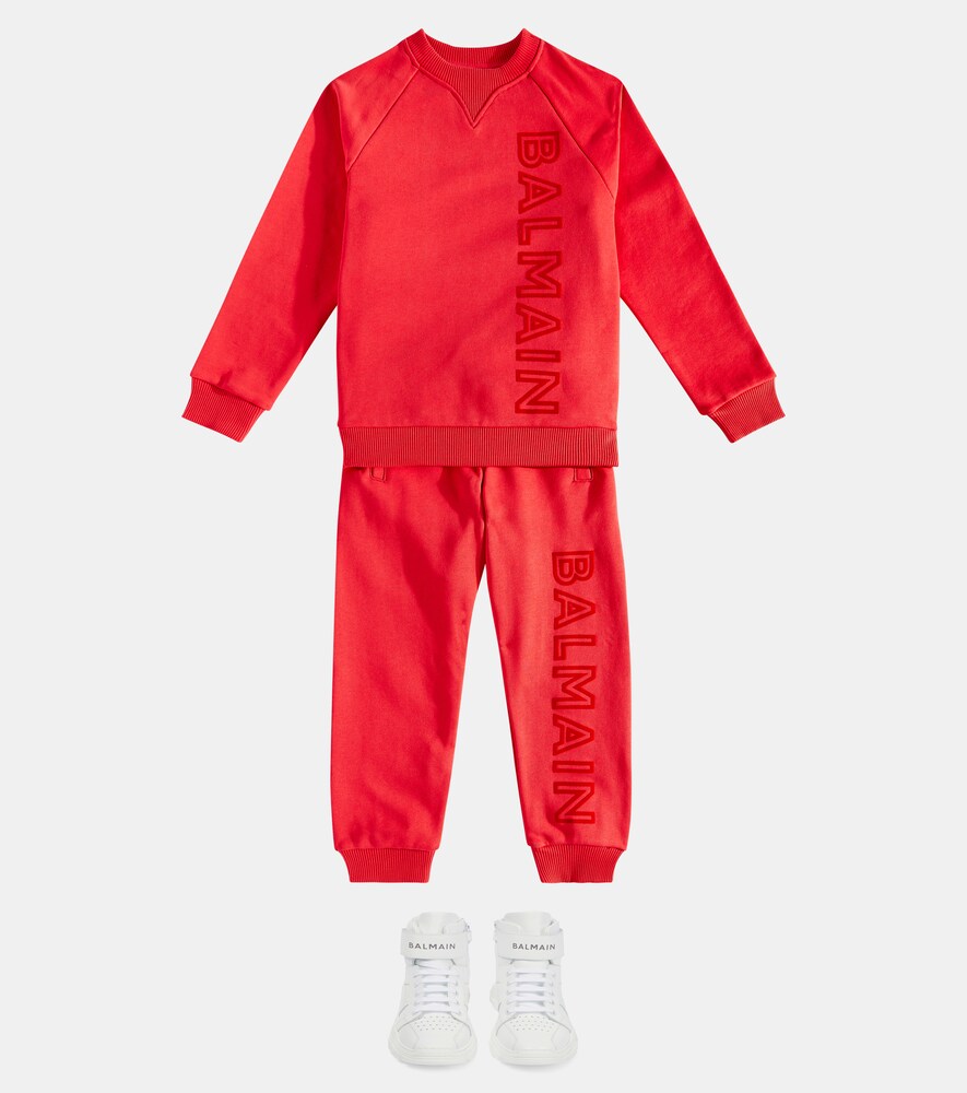  Balmain Kids Balmain Kids Logo Cotton Sweatshirt 
