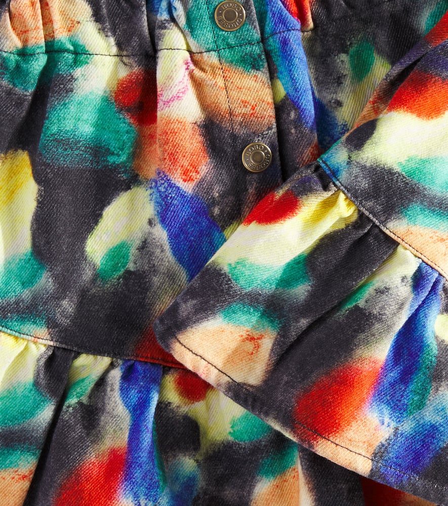 Bobo Choses Multicolor Skirt For Girl With Abstract Print In Multicoloured
