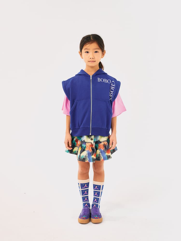 Bobo Choses Multicolor Skirt For Girl With Abstract Print In Multicoloured