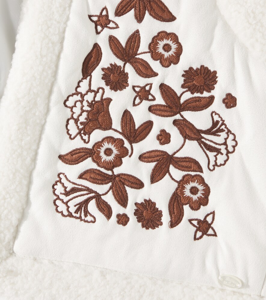  Tartine Et Chocolat Tartine Et Chocolat Bestickte Weste Mit Faux Fur 