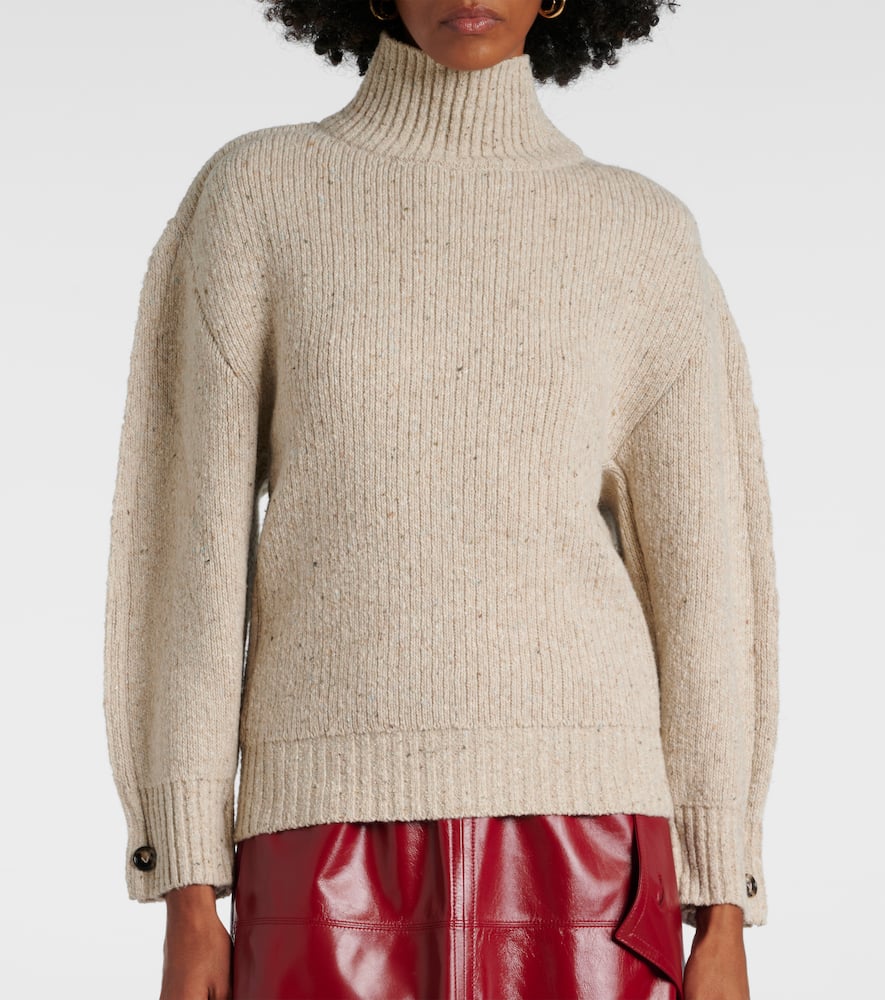 Bottega Veneta Wool Turtleneck Sweater In White