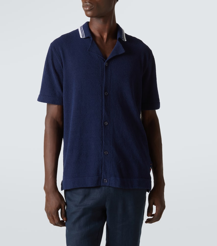 ORLEBAR BROWN TIERNAN COTTON-BLEND BOUCLÉ SHIRT