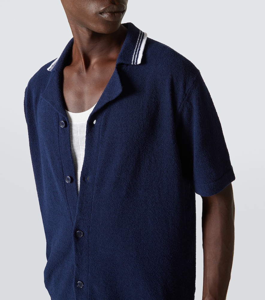 ORLEBAR BROWN TIERNAN COTTON-BLEND BOUCLÉ SHIRT