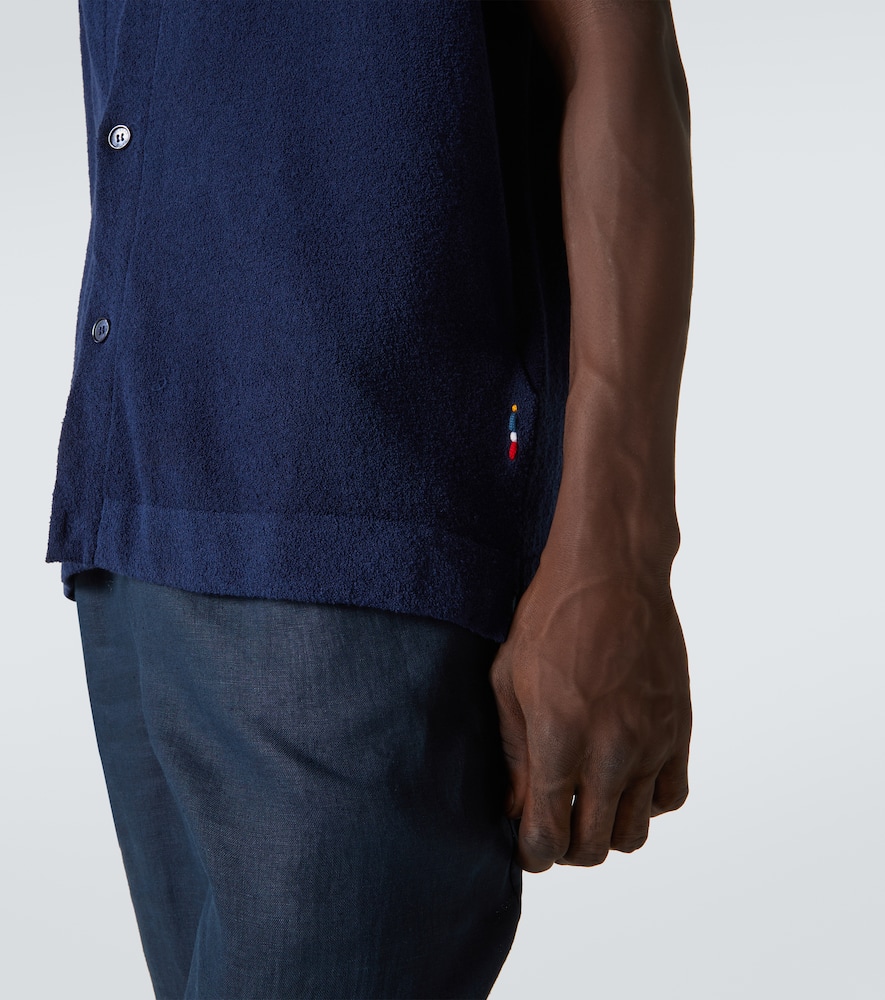 ORLEBAR BROWN TIERNAN COTTON-BLEND BOUCLÉ SHIRT
