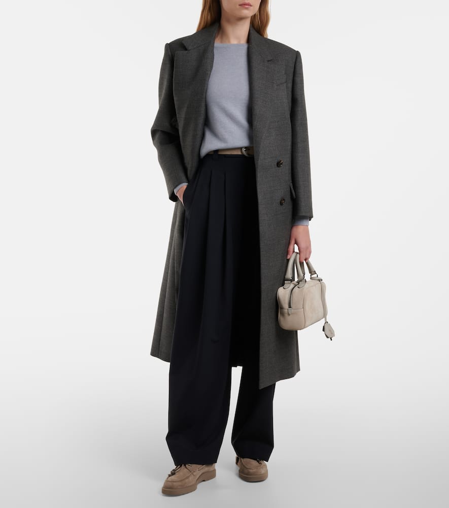 Brunello Cucinelli Cashmere Monili-trim Sweater In Blue