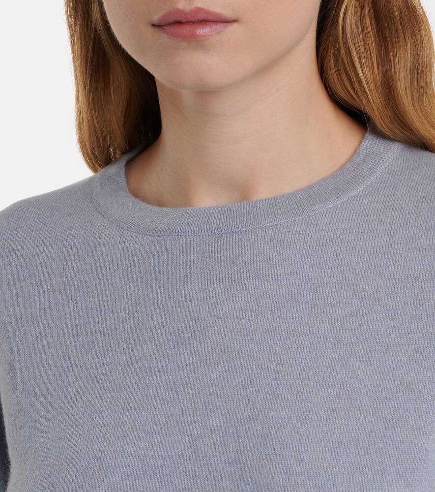 Brunello Cucinelli Cashmere Monili-trim Sweater In Blue