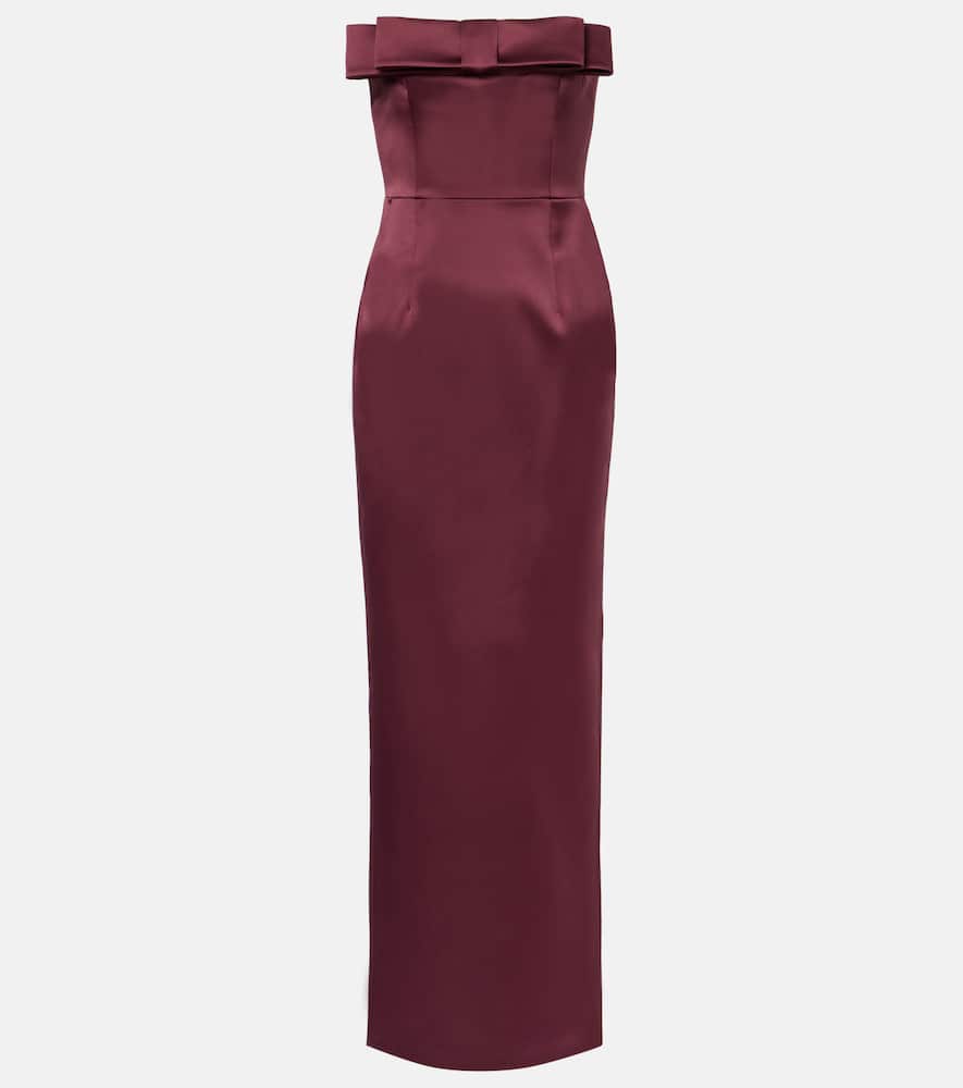 Sisu bow-detail satin gown