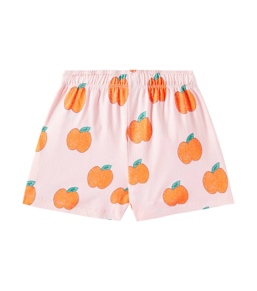 Tinycottons Apples Printed Cotton Jersey Shorts In Pink