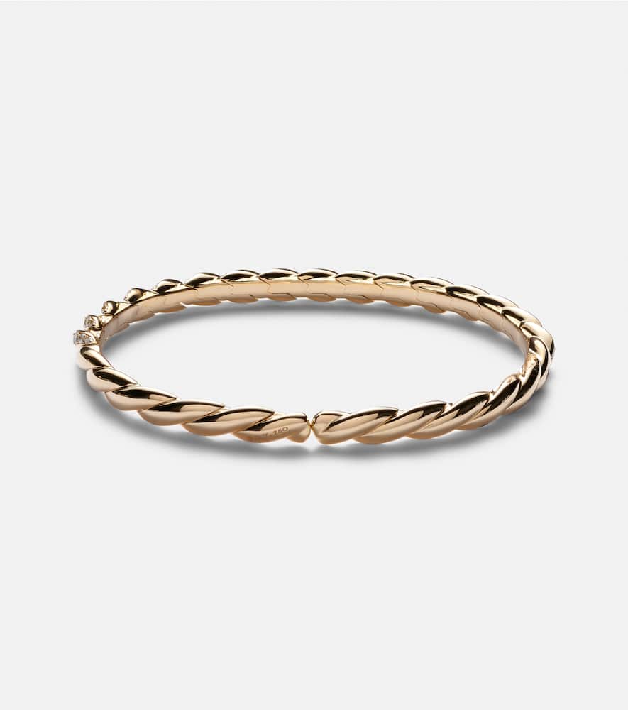 David Yurman Armreif Sculpted Cable Flex Aus 18kt Gelbgold Mit Diamanten In Gold
