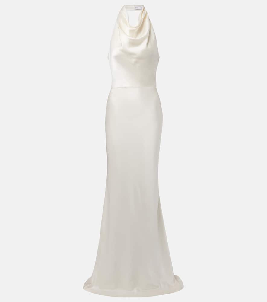 Bridal Attia halterneck silk gown