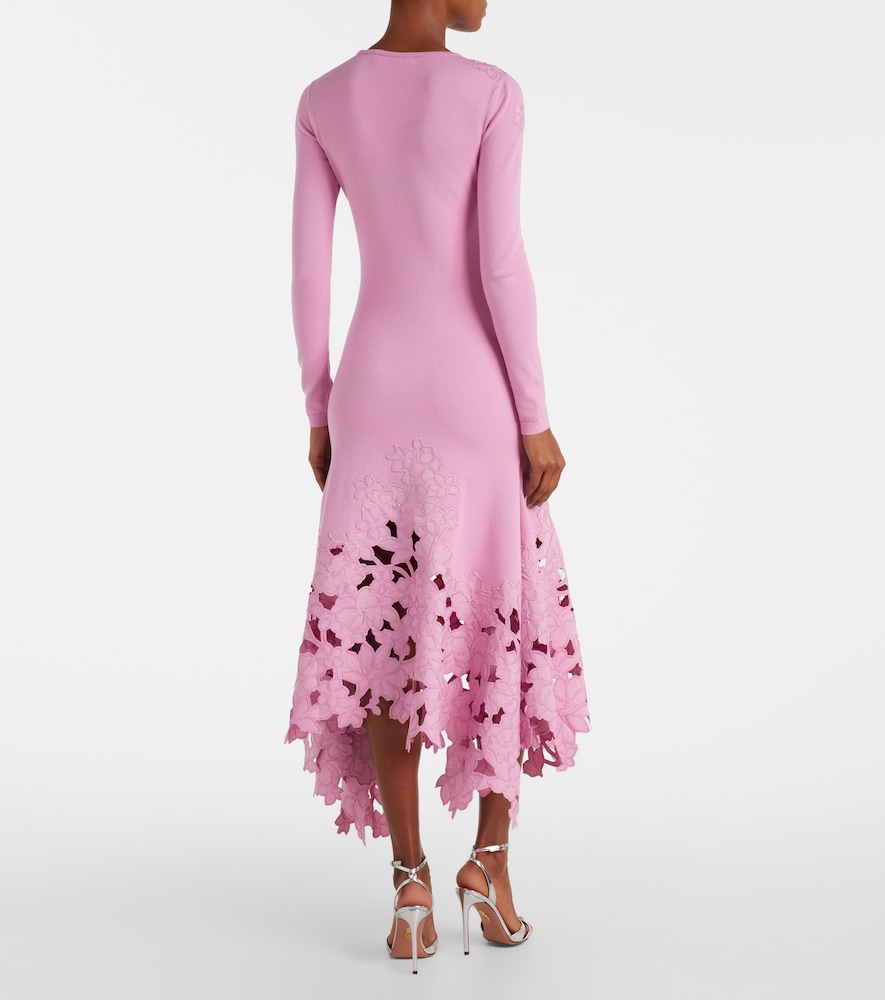  Oscar De La Renta Oscar De La Renta Besticktes Midikleid 