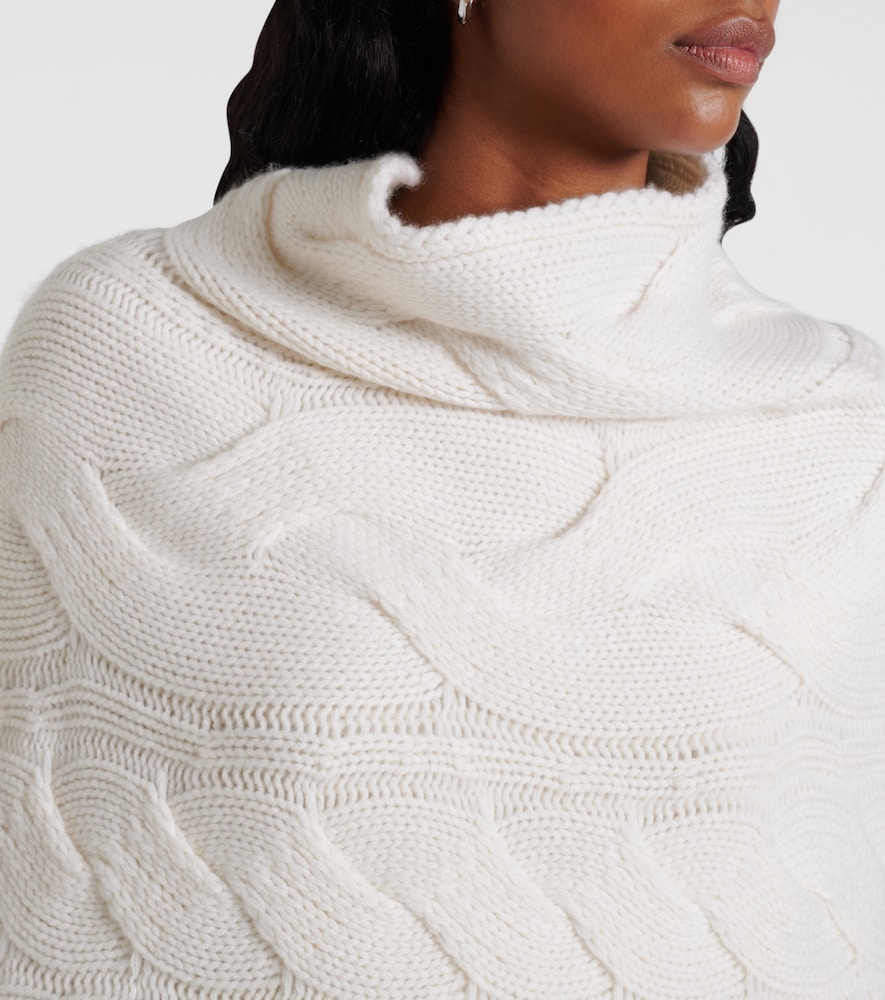  Lisa Yang Lisa Yang Evanna Cable-knit Cashmere Cape 