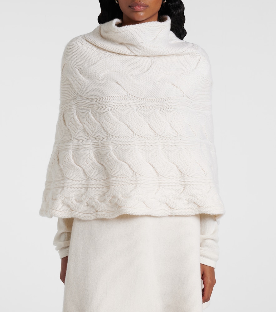  Lisa Yang Lisa Yang Evanna Cable-knit Cashmere Cape 