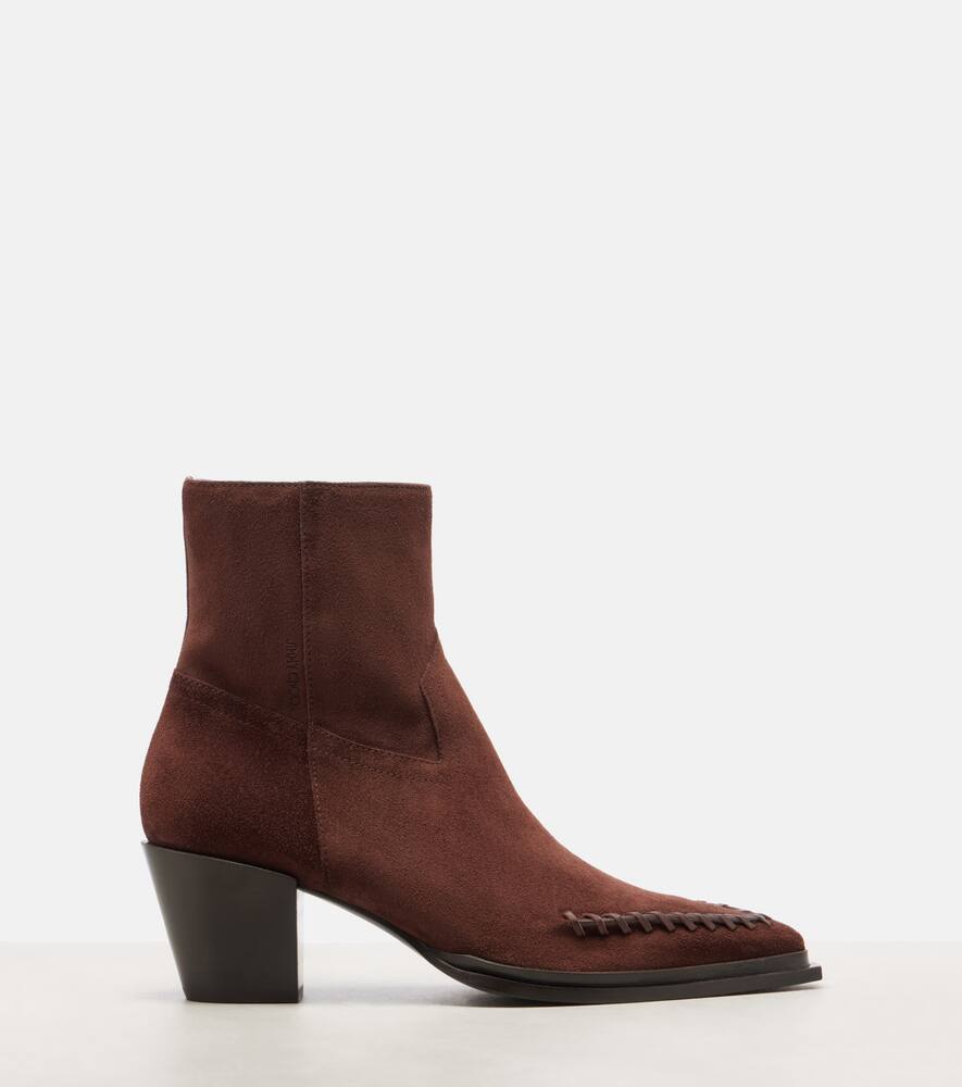 Jimmy Choo Cece 60 Suede Cowboy Boots In Brown