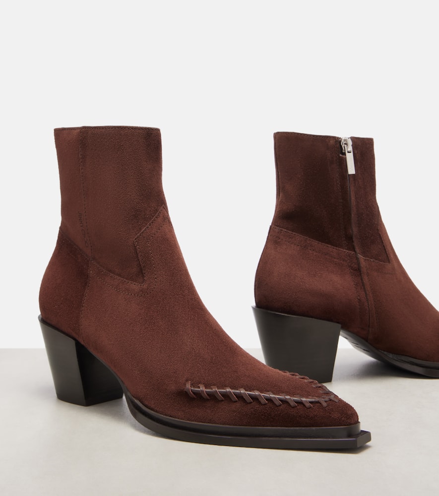 Jimmy Choo Cece 60 Suede Cowboy Boots In Brown