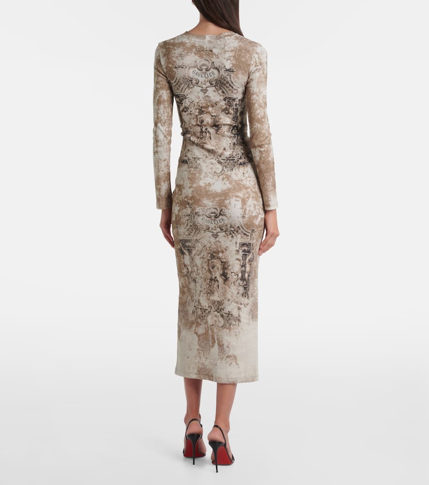 Jean Paul Gaultier Beige Mdaillon Long Dress In Sand