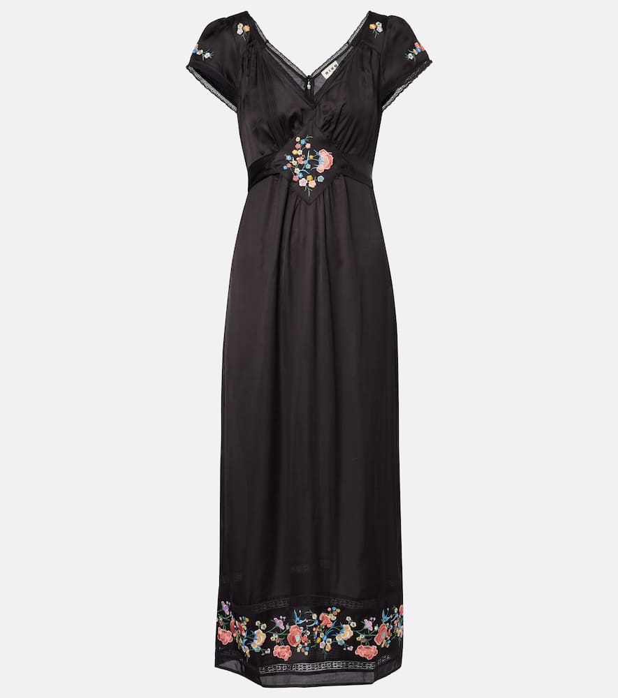 Carey floral satin maxi dress