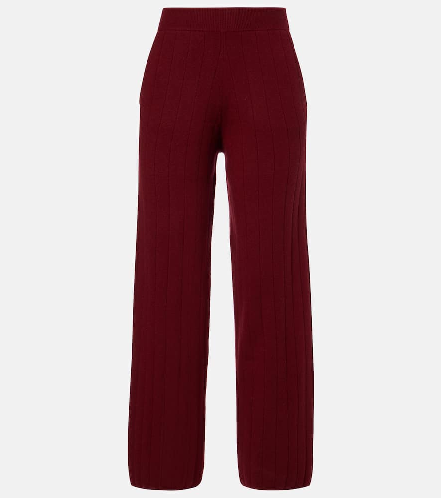 Max Mara Jardin Cashmere Sweatpants In Burgundy