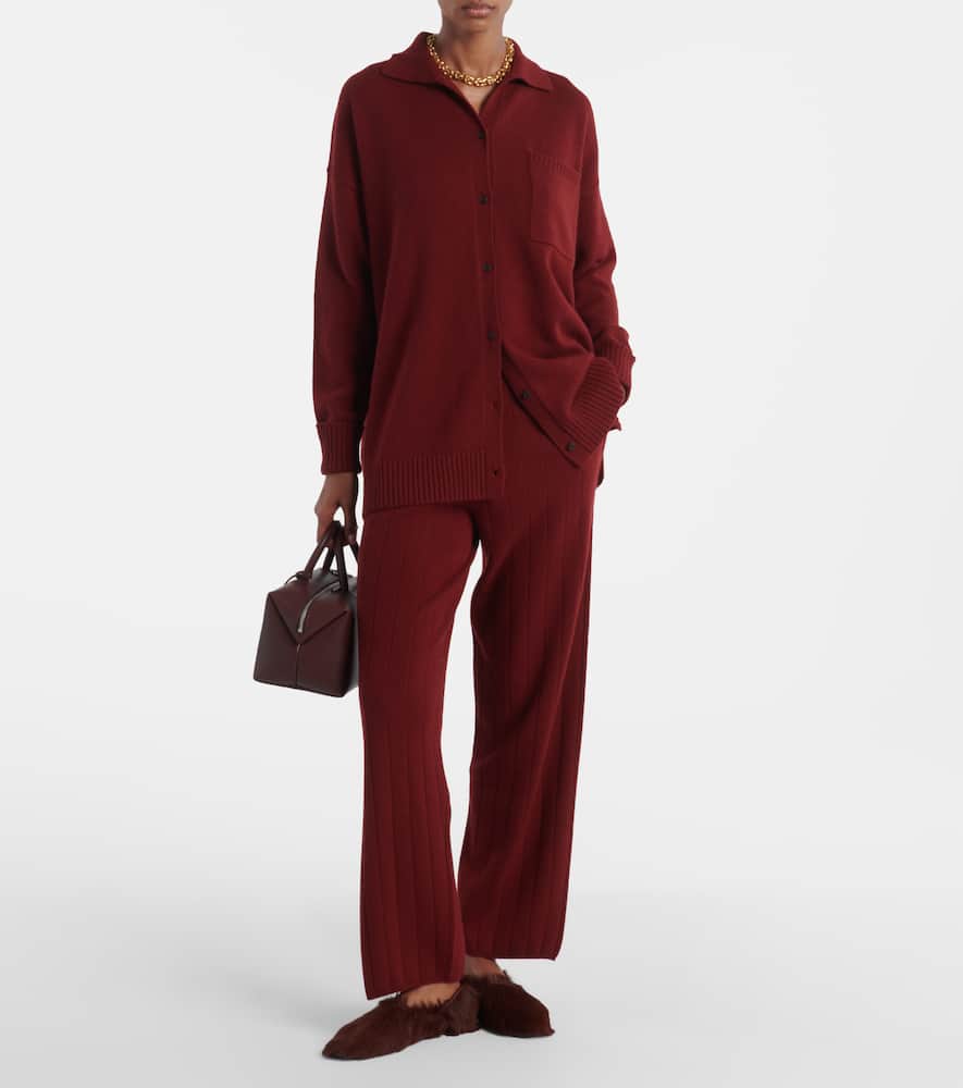 Max Mara Jardin Cashmere Sweatpants In Burgundy