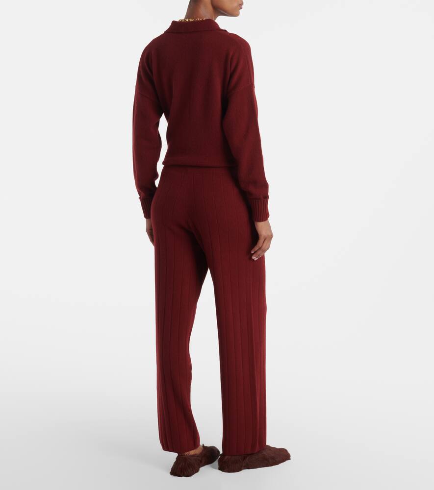 Max Mara Jardin Cashmere Sweatpants In Burgundy