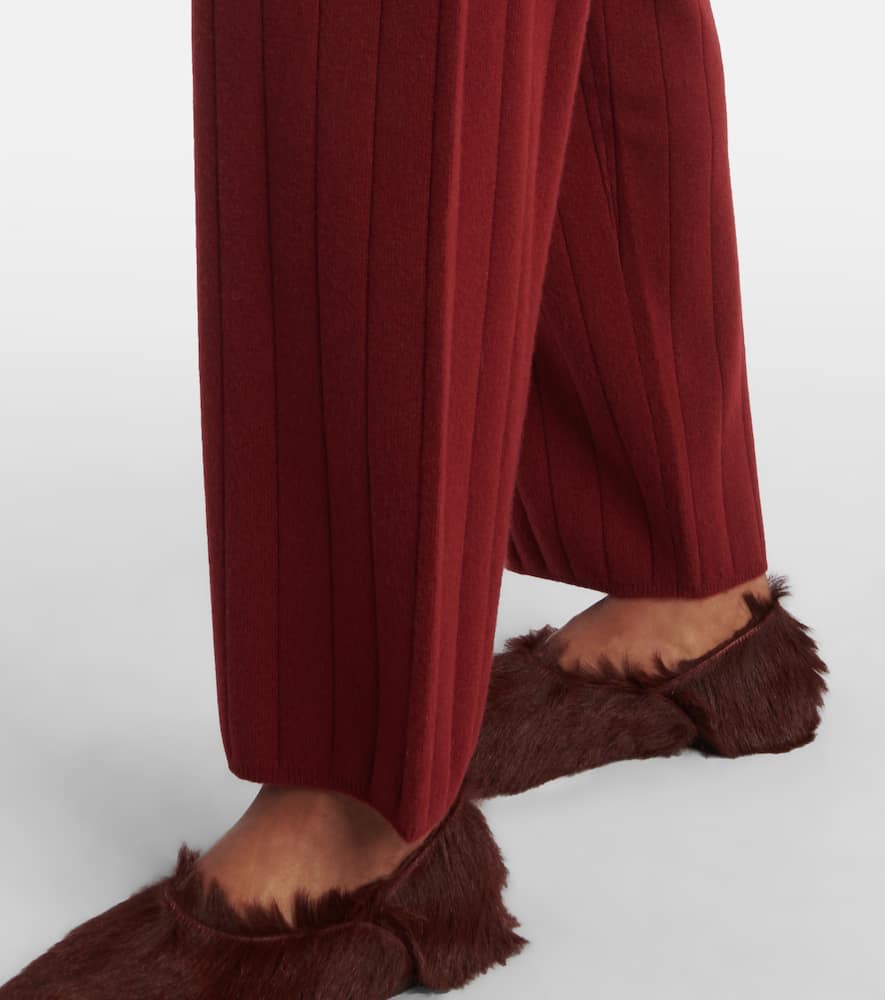 Max Mara Jardin Cashmere Sweatpants In Burgundy