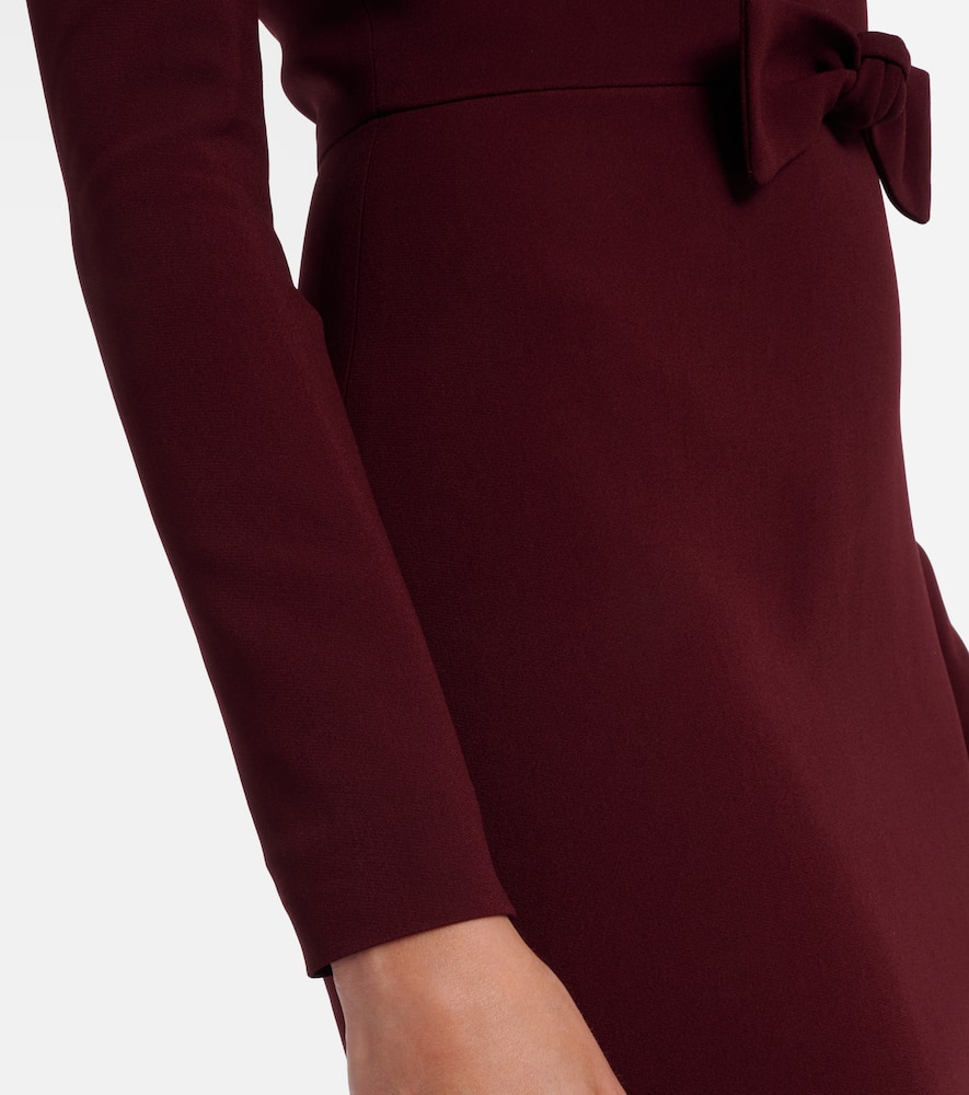 Elie Saab Bow-detail Cady Gown In Brown