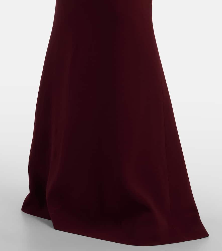 Elie Saab Bow-detail Cady Gown In Brown