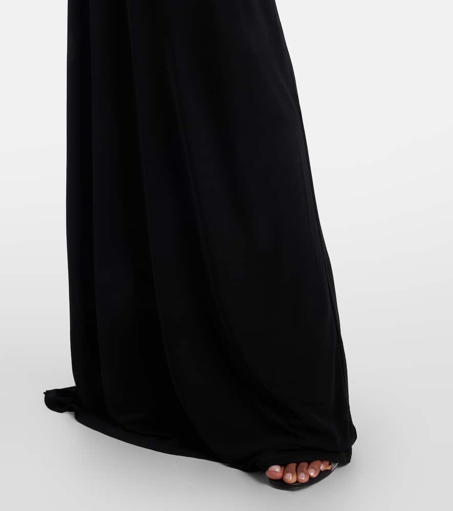 Christopher Esber Arced Palm Jersey Maxi Dress In Black