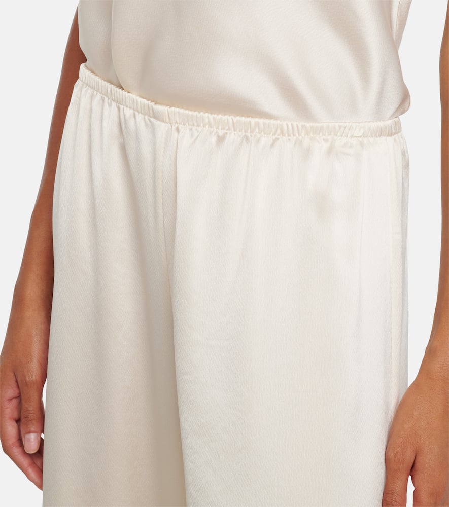 Leset Weite Mid-rise-hose Barb Aus Satin In Red