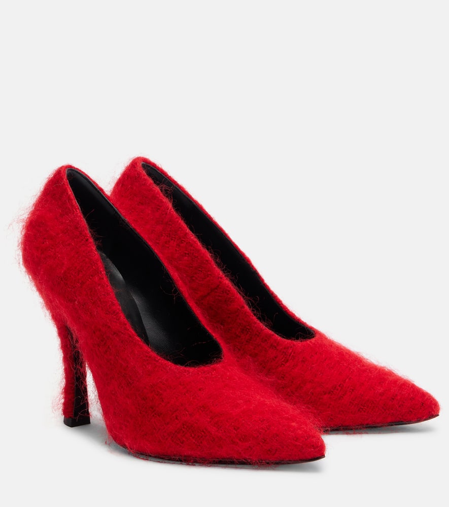 Magda Butrym Felt Pumps In Animal Print