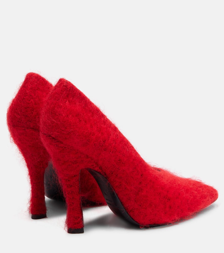 Magda Butrym Felt Pumps In Animal Print