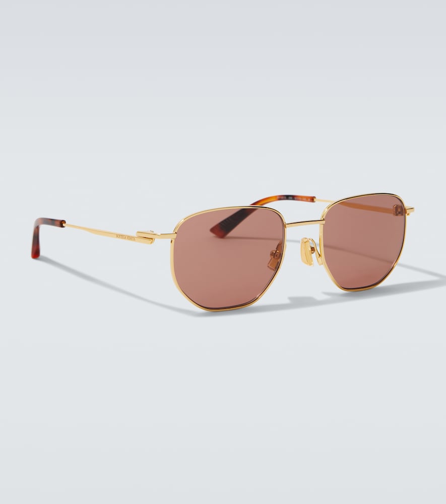 Bottega Veneta Bottega Veneta Runde Sonnenbrille Split 
