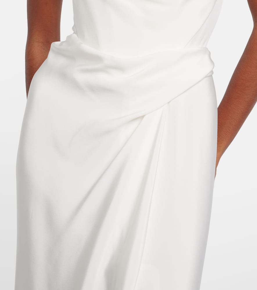 Vivienne Westwood Bridal Mabel Draped Off-shoulder Silk Gown In White