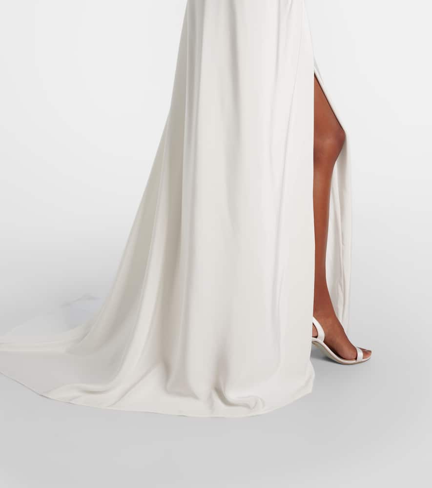 Vivienne Westwood Bridal Mabel Draped Off-shoulder Silk Gown In White